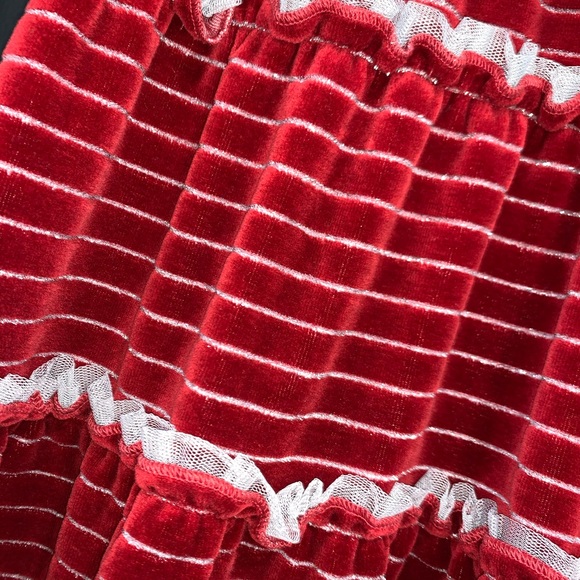 Hanna Andersson velour sparkle ruffle  HOLIDAY - Picture 4 of 4